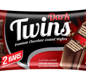 Twins 2 Bars Dark Chocolate coated Wafers with Cocoa Cream