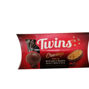 Twins Cravings Round Crispy Malt Biscuits coated with Milk Chocolate
