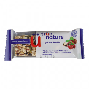 True Nature Organic Hazelnut & Cranberry Bar